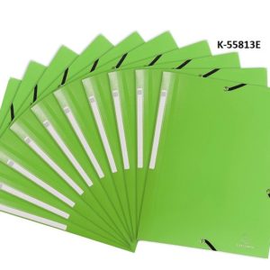 Dosje exacompta 3 llastiqe anash plastike ngjyre e gjelber 55813E