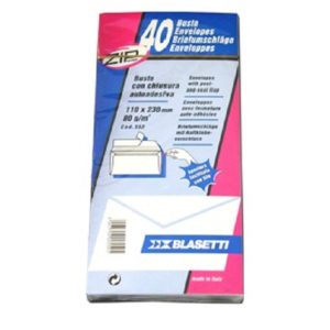 Zarfa  11x23cm me strip dhe fill,Blasetti paketim 40 cope   553