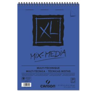 Bllok Pikture Canson A4 300 gr XL Mix Media paper is a medium-grain paper, i pershtatshem per  watercolour, gouache ose acrylic  400104141