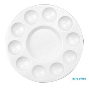 Tavolozza per pikture  e rrumbullaket  e rrumbullaket plastike diam.17.5cm me kapak