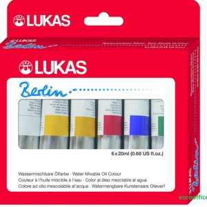 Bojra vaji, Lukas Berlin Oil Color Paint Highly Pigmented Beeswax Oil Paint Starter Set of 6-20 ml Tubes 764940001