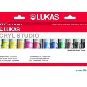 Bojra akrilik LUKAS / Lukas cryl studio 12 colore x 20ml     65410000