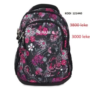 Canta Shkolle Pulse Teens Black Flower , kodi 121440