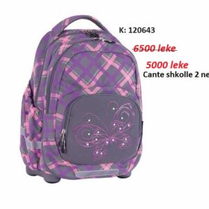 Canta shkolle Pulse 2in1 KIDS PLAID BUTTERFLY  K-120643
