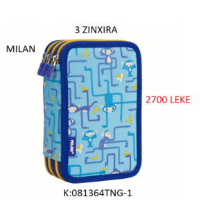 Portofol shkolle i kompletuar 3 zinxhira Milan CONT.TANGLED MONK. 081364TNG