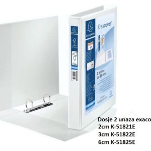 Dosje exacompta me 2 unaza te bardha me xhep 2 cm  51821E