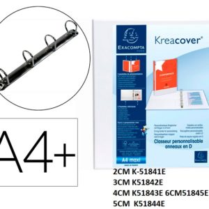 Dosje exacompta me 4 unaza te bardha me xhep 2 cm  51841E