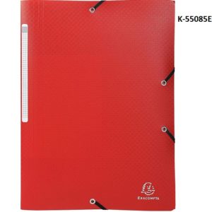 Dosje exacompta 3 llastiqe anash plastike ngjyre e kuqe 55085E