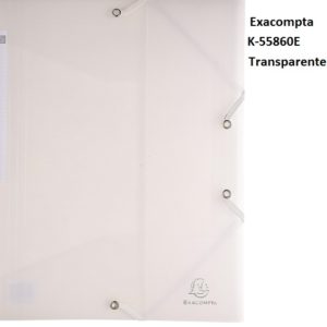 Dosje exacompta 3 llastiqe anash plastike transparente 55860E