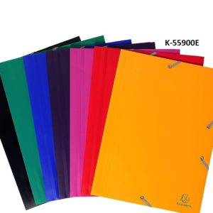 Dosje exacompta 3 llastiqe anash plastike assortite 559000E