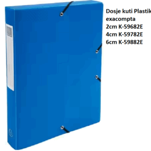 Dosje kuti plastike exacompta blu  2.5 cm 59682E
