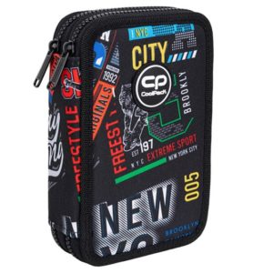 Portofol shkolle 2 zinxhira CoolPack F066673-jumper 2- pencil case, big city