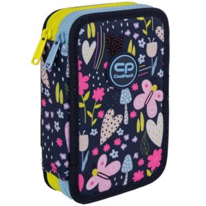 Portofol shkolle 2 zinxhira CoolPack F066831 Jumper 2 Double Decker pencil case,the garden