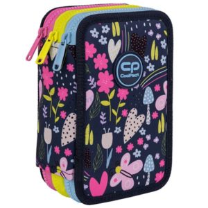 Portofol shkolle 3 zinxhira CoolPack F067831 Jumper 3 Triple Decker pencil case,the garden.