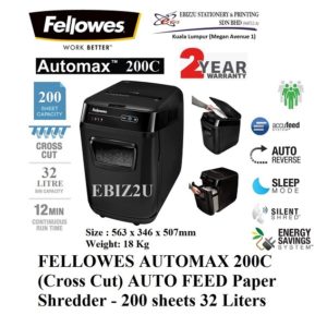 Fellowes SHREDDER  AutoMax 200C      GRIRESE DOCUMENTASH