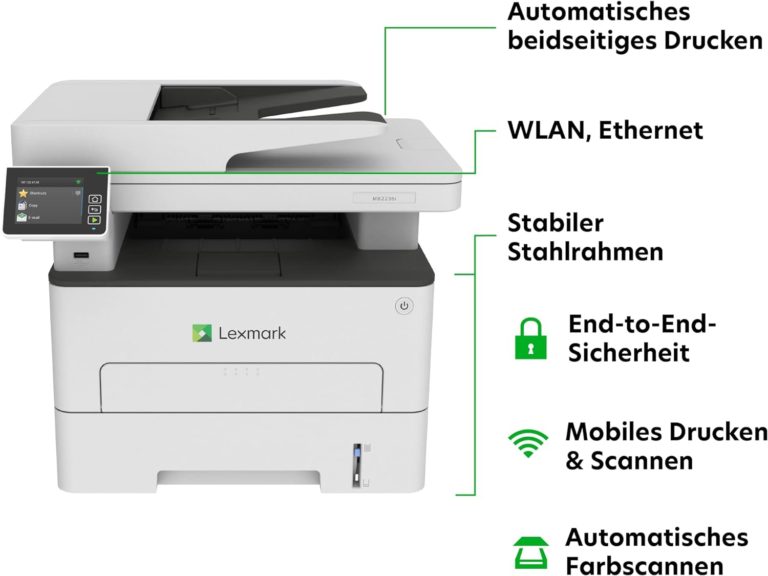 Printer Lexmark MB2236adw Black and White All-in-One Printer, Multi Function Printer Scanner Copier Laser, Wireless, Mobile-Friendly & Cloud Connection (2-Series) thumbnail 4