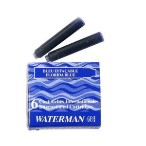 Boje stilografi Waterman  S0110950 Mini Ink Cartridges Blue 6pcs (Tubeta rimbushese stilografi)