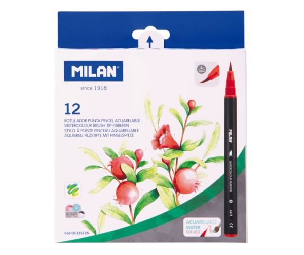 Brush pen MILAN TIP FIBREPENS - PACK 12 UNITS 0612612S