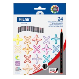 Brush pen MILAN Tipped water-based  FIBREPENS - PACK 24 UNITS 0612624