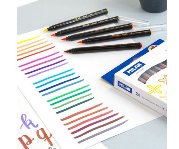 Brush pen MILAN Tipped water-based  FIBREPENS - PACK 24 UNITS 0612624 - Image 2