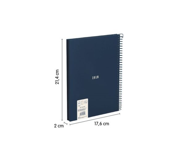.Bllok A5 spirale me vija 80 flete Milan 57152E80SNCB kapak i forte ngjyr blu - Image 4
