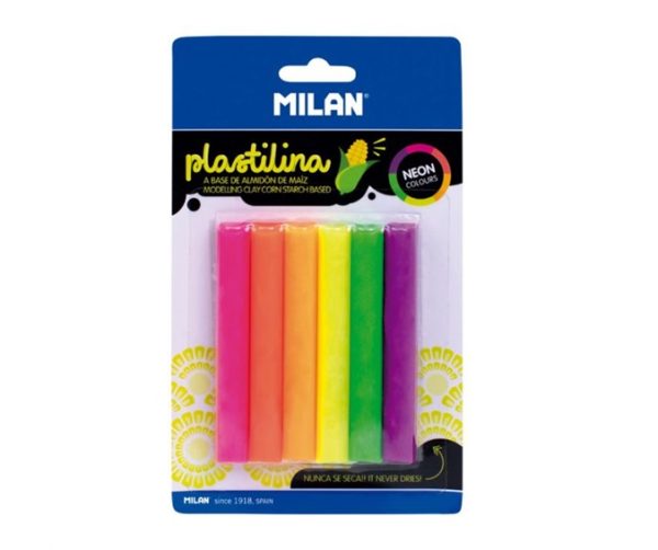 Plasteline Milan 6 colore clay neon 70 gr  914706N
