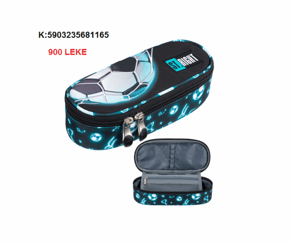Portofol shkolle BOSH Majewski ST.RIGHT Neon Football oval pen holder K:681165