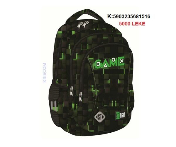 Canta shkolle Majewski STRIGHT BP-26 XL GREEN GAME K:681516