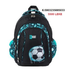 Canta shkolle Majewski  ST.RIGHT 4 COMPARTIMENTE BP-04 NEON FOOTBALL K:685033