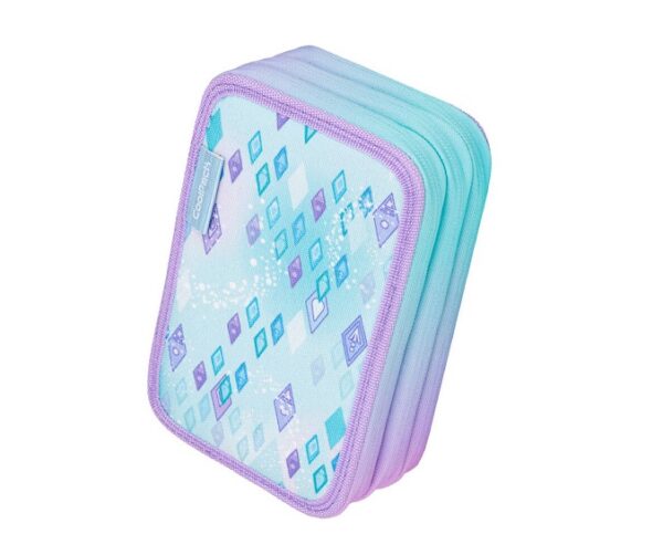 Portofol shkolle 3 zinxhira Coolpack F067776, Trousse scolaire JUMPER 3 Disney Frozen, Multicolor - Image 2