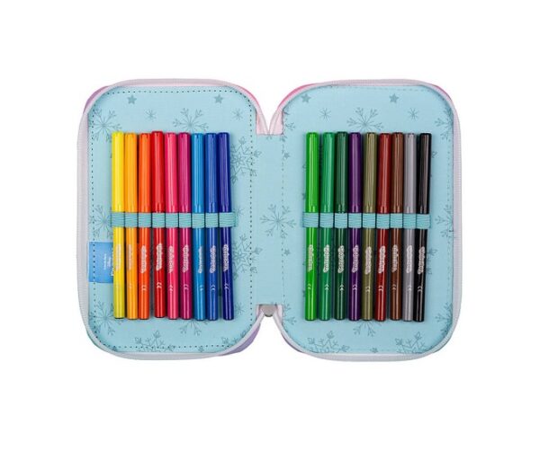 Portofol shkolle 3 zinxhira Coolpack F067776, Trousse scolaire JUMPER 3 Disney Frozen, Multicolor - Image 3