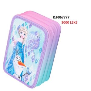 Portofol shkolle 3 zinxhira Coolpack F067776, Trousse scolaire JUMPER 3 Disney Frozen, Multicolor