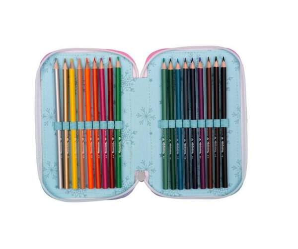 Portofol shkolle 3 zinxhira Coolpack F067776, Trousse scolaire JUMPER 3 Disney Frozen, Multicolor - Image 4