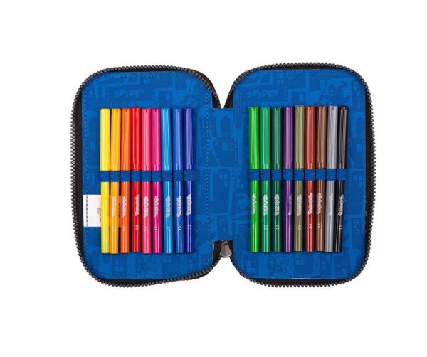 Portofol shkolle 3 zinxhira Coolpack Coolpack F067777 Jumper 3 Disney Spiderman Pencil Case, Multicoloured - Image 4