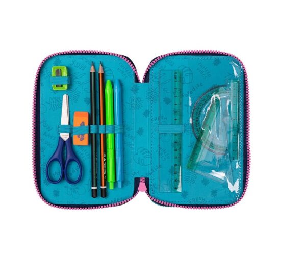 Portofol shkolle 3 zinxhira Coolpack F067780 Jumper 3 Disney Stitch Pencil Case, Multicoloured - Image 3