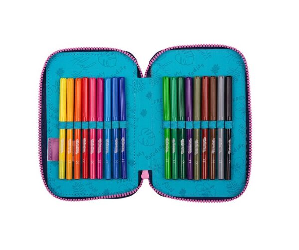 Portofol shkolle 3 zinxhira Coolpack F067780 Jumper 3 Disney Stitch Pencil Case, Multicoloured - Image 4