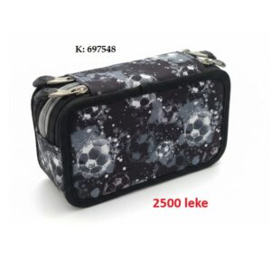 Portofol shkolle 3 zinxhira Majewski pencil case with equipment PC05 Silver Goal K: 697548