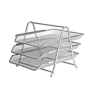 Mbajtese dokumentash 3-she Metalike rrjet Silver Forofis 91309